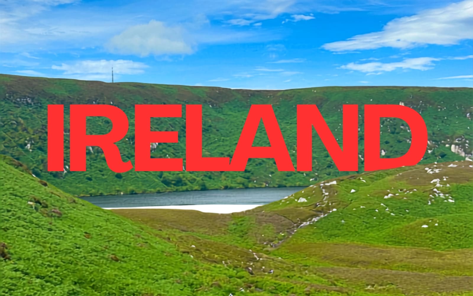5 days in Ireland itinerary view of Lough Tay Guinness Lake in the Wicklow Mountains